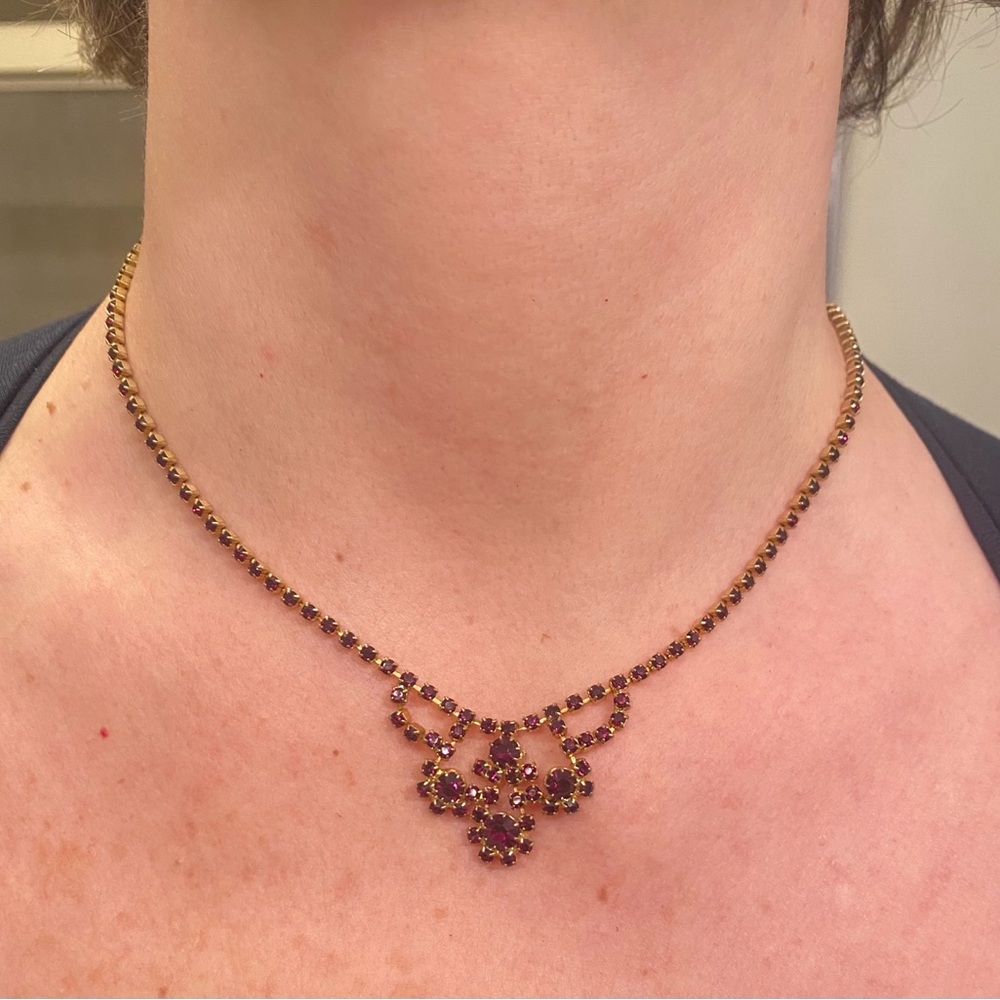 NEW 3 piece GOLD PLATED RUBY stone jewelry set